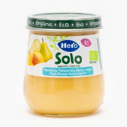 Gustare eco măr, piersică și pară și iaurt, +6 luni, 120g