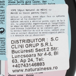 Săpun natural de mâini pentru copii, Cocos și mentă 400ml