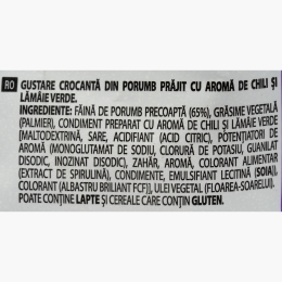 Snacks din porumb cu aromă de chili și lămâie verde Blue Heat 90g