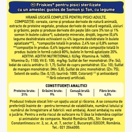 Hrană uscată pentru pisici adult Sterile, 10kg, cu somon&legume