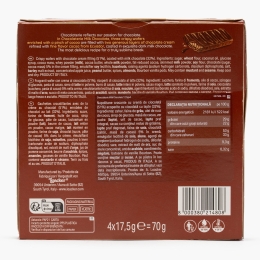 Napolitane crocante cu ciocolată cu lapte, 4x17.5g