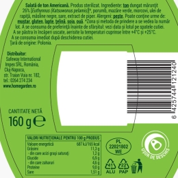 Salată de ton americană 160g