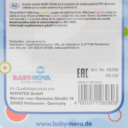 Suzete ortodontice cu inel talia 3, +18 luni, 2 buc