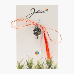 Mărțișor tradițional, model Trifoi argintiu