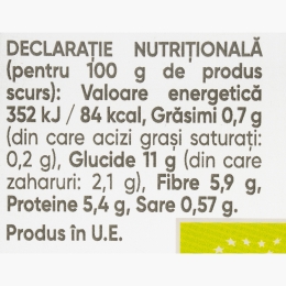 Mazăre verde ecologică 330g