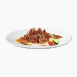 Hrană umedă pentru pisici, 85g, mini fileuri în sos, vânat și legume