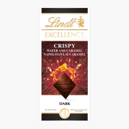 Ciocolată neagră cu bucăți de napolitană și caramel Excellence, 100g