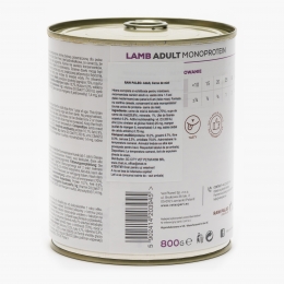 Hrană umedă pentru câini, 800g, talie medie sau mare 1-6 ani, cu miel
