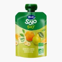 Gustare eco banană, pară și portocală Hero, +6 luni, 100g