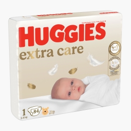 Scutece Extra Care Mega mărimea 1, 2-5kg, 84 buc