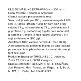 Ulei de măsline extravirgin Selection 500ml