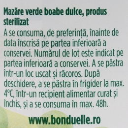 Mazăre verde boabe dulce 200g