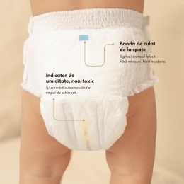 Scutece chiloțel din bambus mărimea 4, 10-15kg, 84 buc