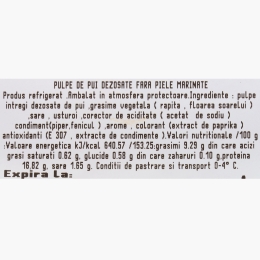 Pulpe de pui dezosate marinate 650g