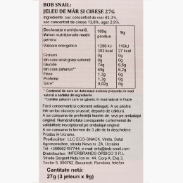 Jeleu natural din mere și cireșe, fără zahăr adăugat 27g