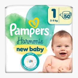 Scutece Harmonie mărimea 1, 2-5kg, 50 buc