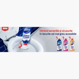 Spray spumă de curățare toaletă şi baie Power Foam Briza Mării 435ml 