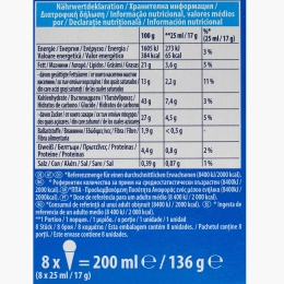 Mini cornete din napolitană cu cacao cu îngheţată cu aromă de vanilie și bucățele de biscuiți 8x17g