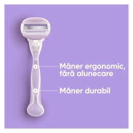 Aparat de ras pentru femei ComfortGlide Breeze cu 3 lame, mâner + 2 rezerve