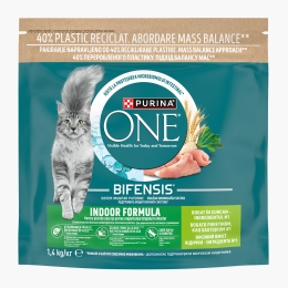 Hrană uscată pentru pisici One Indoor, 1.4kg, cu curcan și cereale integrale