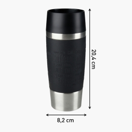 Termos călătorie MugFun din inox, 0.36l, negru