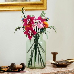 Frumos buchet de flori roz, 10342 Botanicals, 749 piese, +18 ani