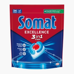 Detergent pentru mașina de spălat vase Excellence 3în1, 34 tablete