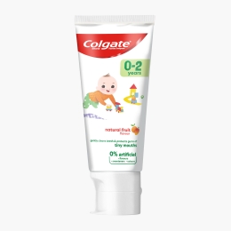 Pastă de dinți pentru copii cu fluor, vârstă 0-2 ani, cu aromă de portocale și mango, 50ml