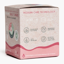 Absorbante zilnice din bumbac organic 24 buc