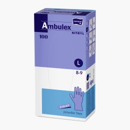Mănuși nesterile nepudrate, violet, L, 100 buc