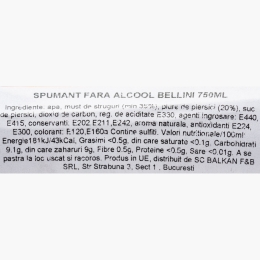 Spumant fără alcool Bellini, 750ml