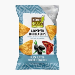 Chipsuri tortilla cu măsline negre și roșii uscate 60g