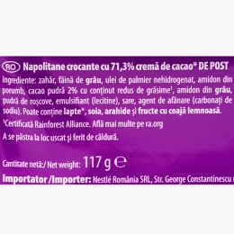 Napolitane cu cacao Zi Bună, de post 117g