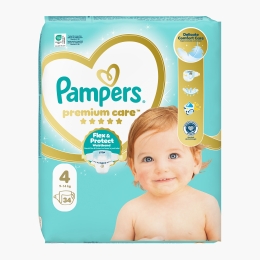 Scutece Premium Care, mărimea 4, 9-14kg, 34 buc