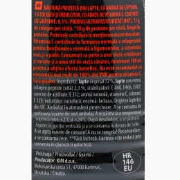 Băutură proteică cu colagen, cu aromă de căpșuni Collagen Shake, fără lactoză 500ml