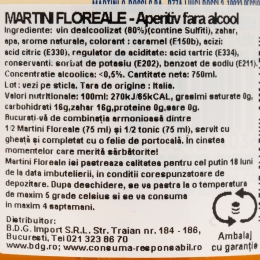 Vermut Floreale, 0% alcool, 750ml