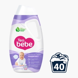 Detergent de rufe lichid pentru copii Gentle&Clean, lavandă, 40 spălări, 1.8l