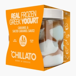 Iaurt grecesc înghețat cu caramel sărat 450ml (350g)