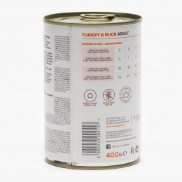 Hrană umedă pentru câini adulți, 400g, cu rață și curcan 