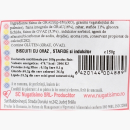 Biscuiți cu ovăz și stafide 150g