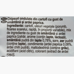 Chipsuri ondulate din cartofi cu paprika, Maxx 115g 