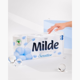 Hârtie igienică Sensitive, 3 straturi, 8 role