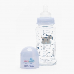 Biberon sticlă gât larg, 0-24 luni, 240ml 