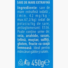 Solniță cu sare de mare extrafină 450g
