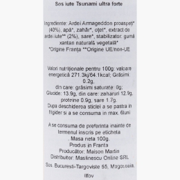 Măslinescu - Sos iute Tsunami ultra forte 100g