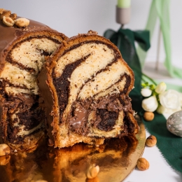 Cozonac cu pralină și cremă nocciola, 1kg