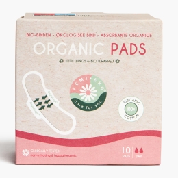 Absorbante cu aripioare, din bumbac organic 10 buc