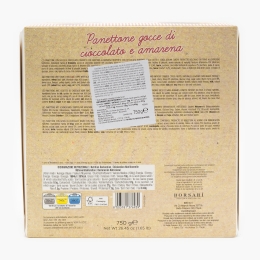Panettone cu cremă de cireșe amare și bucăți de ciocolată neagră 750g