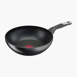 Tigaie Wok Unlimited, inducție, 28cm, înveliș antiaderent din titan, indicator Thermo-Signal, bază Thermo-Fusion