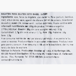 Bagel keto, fără gluten, cu susan  2X75g